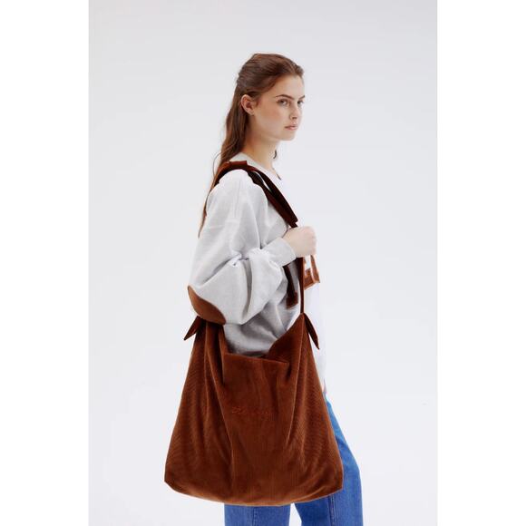 NWT The BAR The Everything Bag Brown Corduroy - Picture 1 of 4